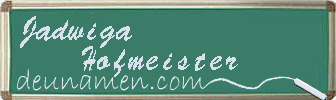 Jadwiga Hofmeister Visitenkarte